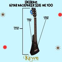 Gambar Gitar Backpacker Merk Kowe Seri BK 100 Senar String Akustik Elektrik - PAKET A AKUSTIK, BK - 100 HITAM dari Violin id undefined 3 Tokopedia