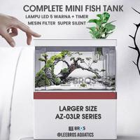 Gambar Aquarium Mini Lengkap Dengan Filter + Lampu Led / Aquarium Fullset Kantinmanja2216 dari pangsorpetshop undefined 5 Tokopedia