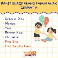 Gambar Paket Ulang tahun anak cermat snack ulang tahun Termurah - Paket A dari 2002 Mart undefined 1 Tokopedia