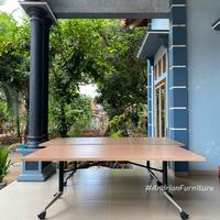 Gambar Meja Meeting Lipat Hotel / Portable Minimalis Modern Top Table HPL dari Andrian Furniture undefined 4 Tokopedia