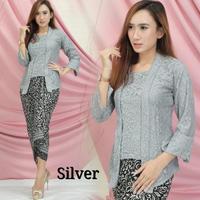 Gambar Stelan Kebaya Brukat Modern Kutubaru Peach Dan Warna Lain - SET DUSTY PINK, XL dari Rora DStore undefined 5 Tokopedia