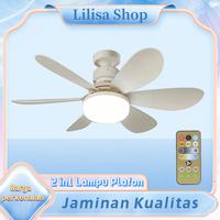 Gambar Kipas angin plafon COD Kipas Langit-Langit dengan Lampu LED Lampu Kipas Angin lampu kipas angin gantung plafon tiga pencahayaan warna dengan - 52cm dari Lilisa Shop undefined 1 Tokopedia