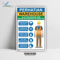Gambar Sticker Safety Sign K3 Personal Protective Equipment APD Area Warehouse / Gudang - Design#1, 15x20cm dari prevecto digital undefined 1 Tokopedia