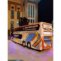 Gambar NEW STOCK MINIATUR BUS TELOLET REMOT STROBO ROSALIA INDAH DOUBLE DECKER GEPREK KODE 555 dari MW dede undefined 2 Tokopedia