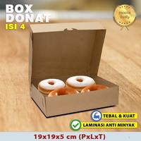 Gambar KOTAK DUS BOX DONAT KRAFT COKLAT ISI 4 - ( 50 PCS ) dari Elegant Xittenshop undefined 1 Tokopedia