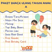 Gambar Paket ulang tahun anak hemat snack ulang tahun - Paket A dari 2002 Mart undefined 1 Tokopedia