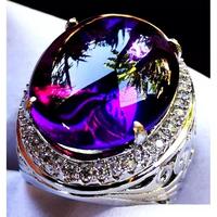 Gambar Cincin Pria natural kecubung amethys/kecubung bungur tanjung bintang top luster celan99% HQ+memo sgr dari ASYIFA SELLERZ undefined 4 Tokopedia