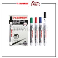 Gambar Spidol Snowman Whiteboard Marker Papan Tulis ABG 12 - 1 lusin isi 12 pcs - Hitam dari Gudang Drimic undefined 1 Tokopedia