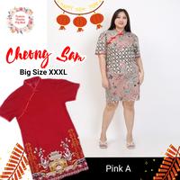 Gambar Cheongsam Dress Wanita Jumbo Baju Imlek Cheong Sam XXL - black A dari Pilonino Store undefined 5 Tokopedia