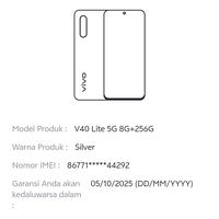 Gambar vivo v40 lite 5G ram 8/256 gb second pemakaian 2 bulanan lbih dari hanafi.cell undefined 5 Tokopedia