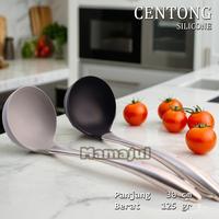 Gambar Spatula Centong Silicone - Cooking Ladle - Handle Stainless - Sendok Memasak Panjang 30 cm - Spatula Abu dari Mamajul Kitchenwares undefined 2 Tokopedia