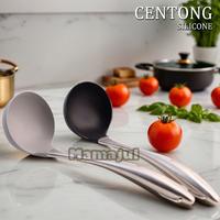 Gambar Spatula Centong Silicone - Cooking Ladle - Handle Stainless - Sendok Memasak Panjang 30 cm - Spatula Abu dari Mamajul Kitchenwares undefined 4 Tokopedia