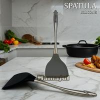 Gambar Spatula Centong Silicone - Cooking Ladle - Handle Stainless - Sendok Memasak Panjang 30 cm - Spatula Abu dari Mamajul Kitchenwares undefined 1 Tokopedia