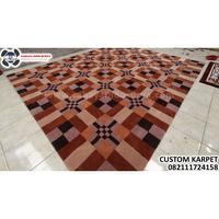 Gambar KARPET LANTAI CUSTOM MOTIF KOTAK-KOTAK WARNA COKLAT | CUSTOM BENTUK & UKURAN dari Cahaya Indo Surya undefined 2 Tokopedia