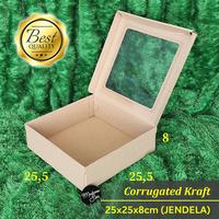 Gambar KOTAK KUE - CAKE BOX - DUS BOLU 25x25x8 CM - JENDELA dari Madame Sim undefined 1 Tokopedia