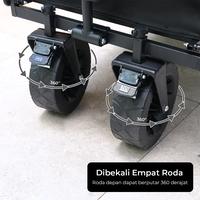 Gambar VLTX Troli Barang Lipat Camping Cart Portable 6.7 Inch with Table with Brake - VLT-8 - Black dari caf ina outdoor undefined 4 Tokopedia