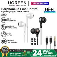 Gambar [ TERLARIS ] UGREEN Headset Kabel MFi iPhone & Android Type C Lightning 3.5mm Original 100% Garansi Resmi 24 Bulan Official Store mall ori murah termurah terbaik tablet samsung xiaomi macbook laptop pc typec Earphone Handsfree super extra full bass gaming - 3.5mm 30637 dari UGREEN Yogyakarta undefined 1 Tokopedia