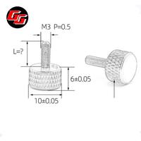 Gambar Baut Knurled M3 8mm 10mm Aluminium anodized - Biru, 8mm dari gareng garage rc undefined 2 Tokopedia