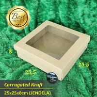 Gambar KOTAK KUE - CAKE BOX - DUS BOLU 25x25x8 CM - JENDELA dari Madame Sim undefined 2 Tokopedia