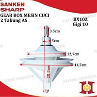 Gambar Gearbox Girbox Mesin Cuci 2 Tabung Sharp Sanken Gear Box As Gigi 10 11 - BX11Z GIGI 11, Packing Bubble dari majesthyshop undefined 2 Tokopedia