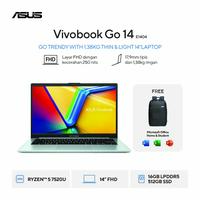 Gambar Asus Vivobook Go 14 E1404FA VIPS [R5-7520U|SSD 512GB|Win11|OHS21+365] - Black, 8GB dari megacom.id undefined 1 Tokopedia