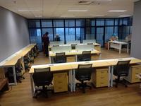 Gambar Meja partisi kantor workstation staf 8 meja seater sekat kaca QBIC - Laci dorong dari Satu Furniture_NEW undefined 5 Tokopedia