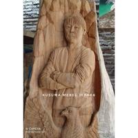 Gambar Patung Relief Ukir Wajah 2 Dimensi Custom Kayu Jati Solid -Tinggi 100cm dari Kusuma Mebel Jepara undefined 1 Tokopedia