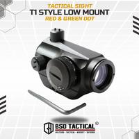 Gambar Holosight Tactical Micro T1 Red Dot Green Dot Sight Low Mount 20-22mm dari BSO Tactical undefined 1 Tokopedia
