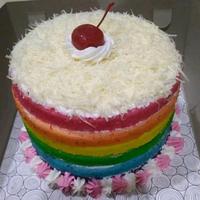 Gambar kue bolu Rainbow cake - 20 x 20 cm, full Keju dari Milda cake bakery shop undefined 5 Tokopedia