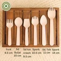 Gambar Sendok Garpu Spork Kayu Kecil Kue Cake Dessert Ice Cream Sekali Pakai - Sd Ice Cream9.5 dari Safeco Packaging undefined 1 Tokopedia
