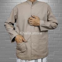 Gambar Baju koko ammu amu haibah pria dewasa lengan panjang merk annur - Kuning, XXL dari zea_fashion.id undefined 5 Tokopedia