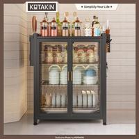 Gambar PROMO TERBAIK LEMARI MAKANAN TERTUTUP 2 SUSUN RAK PIRING DAPUR TEMPAT GELAS BUMBU DAPUR RACK KITCHEN BESI TEBAL - Putih dari Kitchen Set.. undefined 1 Tokopedia