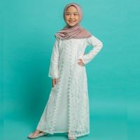 Gambar Baju Muslim Putih Anak & ABG 4-14 Tahun Baju Umroh Anak Gamis Manasik - Putih Tulang, 14-15 THN dari CildclotheStore undefined 2 Tokopedia