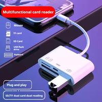 Gambar 4-IN-1 Card Reader, SD+TF+OTG Card Reader, Camera Memory Storage Card, Compatible With Lightning To SD+TF+OTG Card Reader Compatible With IPhone 14/13/12/11, IPad Air1/2 Card Reader dari Metooku Acc undefined 3 Tokopedia