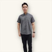 Gambar Okechuku YUDI Kemeja Koko Baju Koko Lengan Pendek Kemeja Pria Lengan Pendek Kemeja Casual - Abu Tua, M dari Okechuku undefined 4 Tokopedia