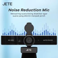 Gambar JETE Webcam 4K UHD for Meeting Streaming W41 , with Mini Tripod , Dual Mic , Privacy Cover - Garansi 2th dari JETE Authorized Shop undefined 5 Tokopedia