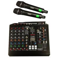 Gambar RECORDING TECH PRO SUPER RTX6+ RTX-6 RTX 6 PLUS 6-CHANNEL PROFESSIONAL AUDIO MIXER WITH 2 WIRELESS MICROPHONE NET dari Net Musik undefined 1 Tokopedia