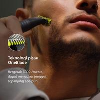 Gambar [FREE HANDUK] Philips OneBlade QP1424/10 Pencukur & Penata Jenggot Hybrid Elektrik dari Barbac Store undefined 5 Tokopedia