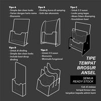 Gambar Tempat Brosur Akrilik Dinding Gantung Holder - 3 Kantong A5 - Tipe D3 dari ANSEL Acrylic Shop undefined 4 Tokopedia