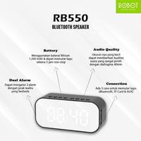 Gambar ROBOT RB550 5.0 With LEF Display & Alarm Clock Timer Bluetooth Speaker dari Chloe's Closet Id undefined 3 Tokopedia