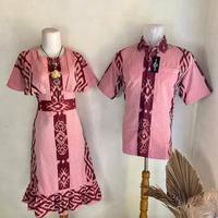 Gambar couple baju tenun soft pink - dress, XXXXL dari Baju dan kain tenun undefined 1 Tokopedia