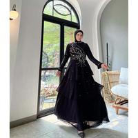 Gambar dress lovely salsa zania Carlina gown premium HQ by aura hijab - lovely hitam dari Adorn Closet id undefined 2 Tokopedia