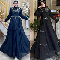 Gambar dress lovely salsa zania Carlina gown premium HQ by aura hijab - lovely hitam dari Adorn Closet id undefined 1 Tokopedia