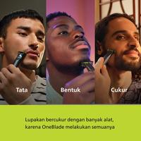 Gambar [FREE HANDUK] Philips OneBlade QP1424/10 Pencukur & Penata Jenggot Hybrid Elektrik dari Barbac Store undefined 3 Tokopedia