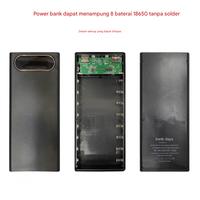 Gambar 8 Slot Kotak Baterai 18650 Powerbank USB Type C - 22.5W fast charging PD/QC3.0 Battery Case Solder free DIY kit - Hitam dari Fawwaz Shop Warehouse undefined 4 Tokopedia