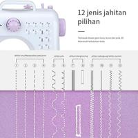 Gambar Upgrade baru & Spesial waktu terbatas Epic Finds Mesin Jahit Mini Portabel 705A dengan 12 Pola Jahitan, Cocok untuk Pakaian Jahit Tangan dan Listrik, Dilengkapi dengan Lampu LED - Set C-Ungu, 505 A dari CV Toytopia undefined 4 Tokopedia