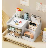 Gambar Tempat Pensil Aesthetic Rak Kotak Laci Meja Kerja Aesthetic Wadah ATK Meja Kantor Estetik Desk Organizer Rak Meja Alat Tulis Kantor dengan Laci Tertutup 2 Susun - Putih dari Folding Sore undefined 5 Tokopedia