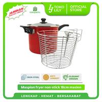 Gambar Panci Penggorengan Deep Fryer Anti Lengket Non Stick 18cm Maslon Maspion dari TokoLilySemarang undefined 2 Tokopedia