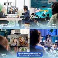 Gambar Webcam 4K UHD for Meeting Streaming JETE W41 , with Mini Tripod , Dual Mic , Privacy Cover - Garansi 2th dari JETE Authorized Bandung undefined 2 Tokopedia