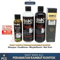 Gambar ready.. Paket BMKS 4in1 Shampoo Conditioner Minyak Kemiri Hair Tonic Original Bpom Vitamin Obat Perawatan Penyubur Penumbuh Pemanjang Pelurus Penebal Rambut Kering Dan Rusak Rontok Botak Pria Wanita Secara Cepat Tercepat dari jasmine - store undefined 1 Tokopedia
